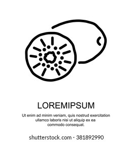 Web line icon. Kiwi