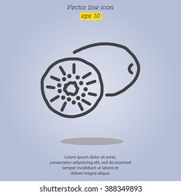 Web line icon. Kiwi