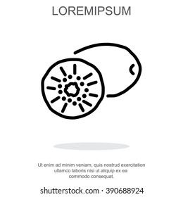 Web line icon. Kiwi