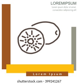 Web line icon. Kiwi