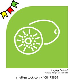 Web line icon. Kiwi
