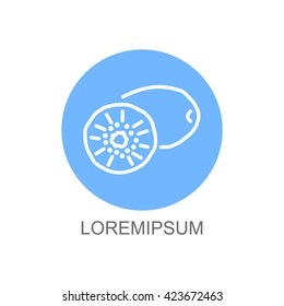 Web line icon. Kiwi