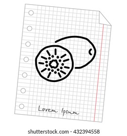 Web line icon. Kiwi