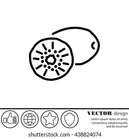 Web line icon. Kiwi