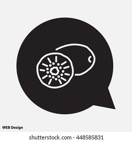 Web line icon. Kiwi