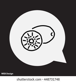 Web line icon. Kiwi