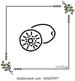 Web line icon. Kiwi