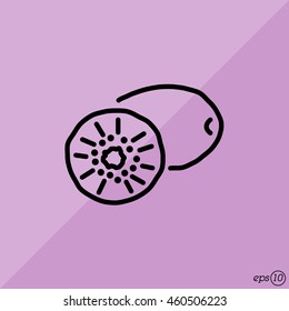 Web line icon. Kiwi
