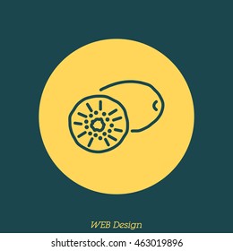 Web line icon. Kiwi