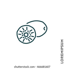Web line icon. Kiwi