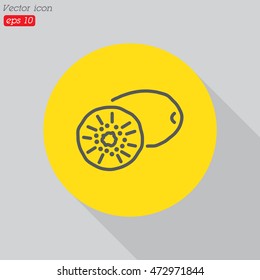 Web line icon. Kiwi