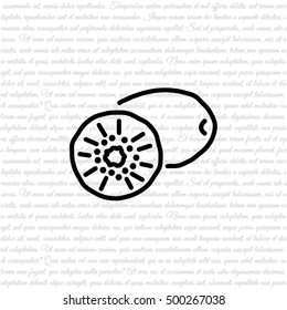 Web line icon. Kiwi