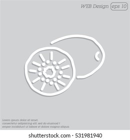 Web line icon. Kiwi