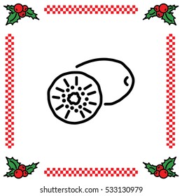 Web line icon. Kiwi