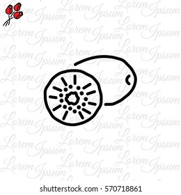 Web line icon. Kiwi