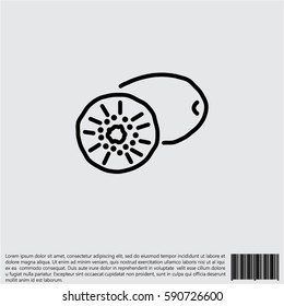 Web line icon. Kiwi