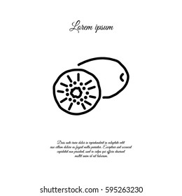 Web line icon. Kiwi