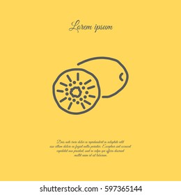 Web line icon. Kiwi