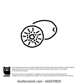 Web line icon. Kiwi