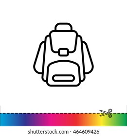 Web line icon. Knapsack