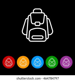 Web line icon. Knapsack