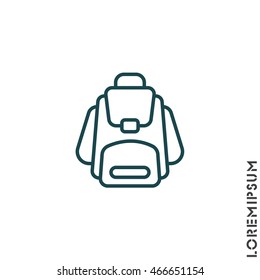 Web line icon. Knapsack