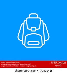 Web line icon. Knapsack