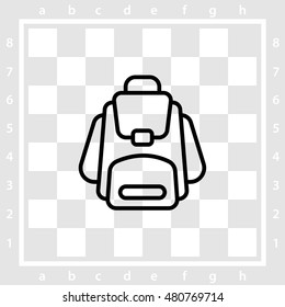 Web line icon. Knapsack