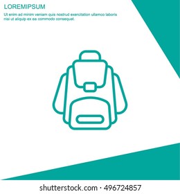 Web line icon. Knapsack