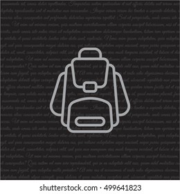 Web line icon. Knapsack