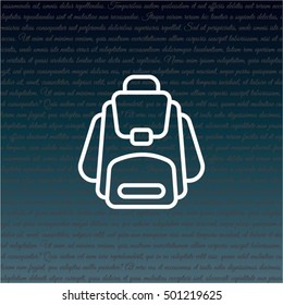 Web line icon. Knapsack