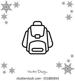 Web line icon. Knapsack