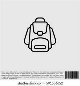 Web line icon. Knapsack