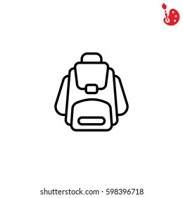 Web line icon. Knapsack