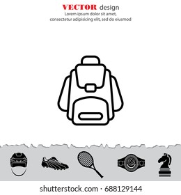 Web line icon. Knapsack