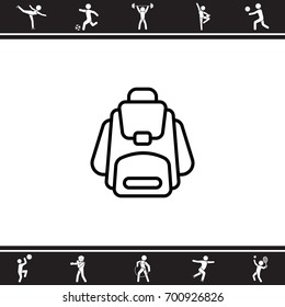 Web line icon. Knapsack