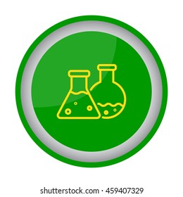 Web line icon. Laboratory flasks