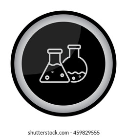Web line icon. Laboratory flasks