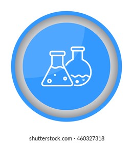 Web line icon. Laboratory flasks