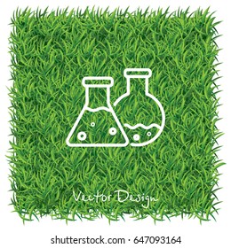 Web line icon. Laboratory flasks