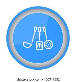 Web line icon. Ladle, skimmer