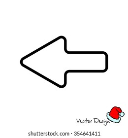 Web line icon. Left arrow