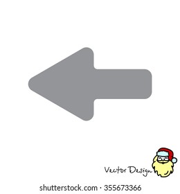 Web line icon. Left arrow