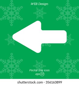 Web line icon. Left arrow