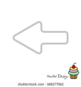 Web line icon. Left arrow