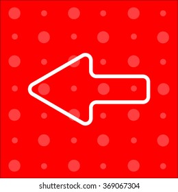 Web line icon. Left arrow