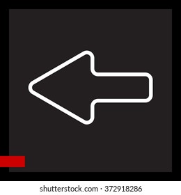 Web line icon. Left arrow