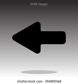 Web line icon. Left arrow