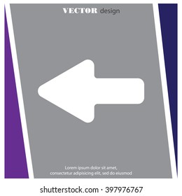 Web line icon. Left arrow