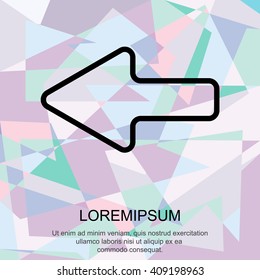 Web line icon. Left arrow